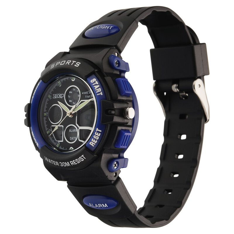 Zoop By Titan AnaDigi Quartz Analog Digital Black Dial Plastic Strap Watch for Kids