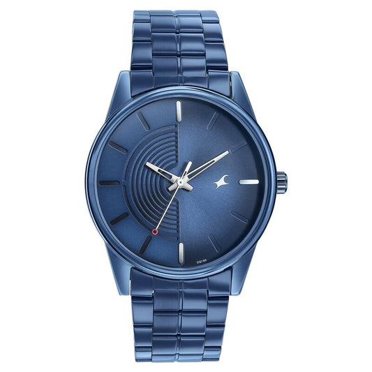 Fastrack Stunners Quartz Analog Blue Dial With Blue Metal Strap Watch for Guys