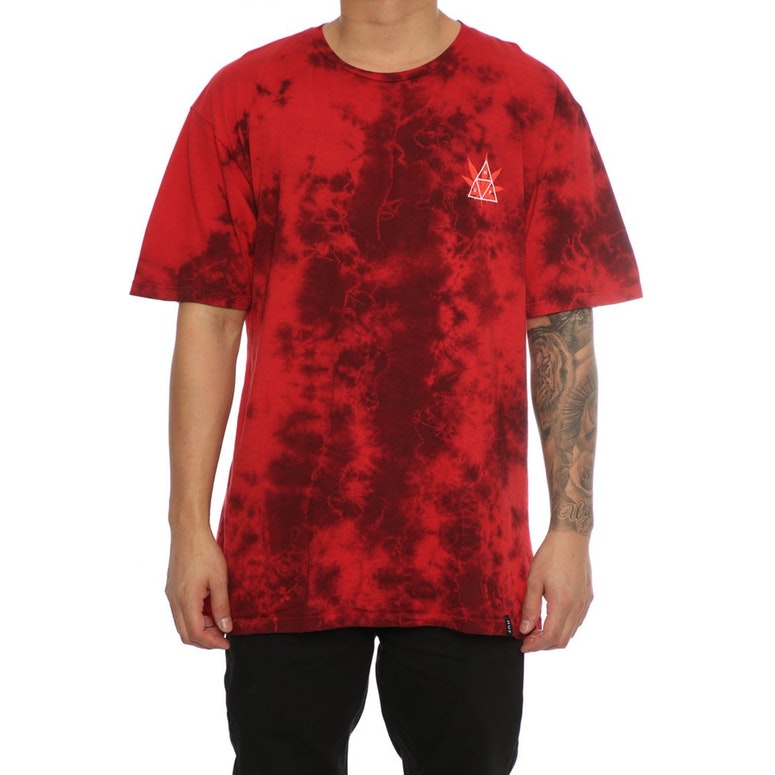 HUF 420 TRIPLE TRIANGLE TEE SMOKE RED