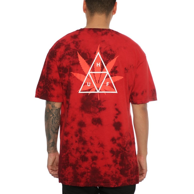 HUF 420 TRIPLE TRIANGLE TEE SMOKE RED